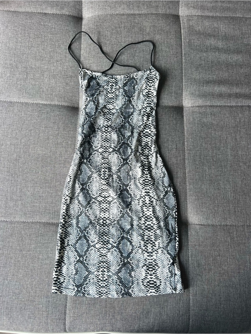 Snake-Print Mini Dress